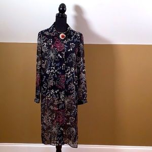 Bershka sheer full length over shirt